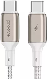 Кабель Proove Dense Metal USB Type-C - Type-C 60w 3a 1м PD cable White - фото Кабель Proove Dense Metal USB Type-C - Type-C 60w 3a 1м PD cable White