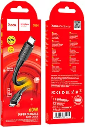Кабель Hoco X84 USB Type-C - Type-C 60w 3a 1м PD cable Black - мініатюра 5 Кабель Hoco X84 USB Type-C - Type-C 60w 3a 1м PD cable Black - мініатюра 5