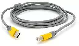 Кабель (шлейф) Merlion AM/BM USB 2.0 1.5м серый (YT-AM/BM-1.5GY)