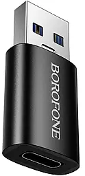 Адаптер-перехідник Borofone BV26B M-F USB-A -> USB Type-C Black - фото Адаптер-перехідник Borofone BV26B M-F USB-A -> USB Type-C Black