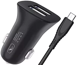 Автомобильное зарядное устройство SkyDolphin SZ09V 15w 2xUSB-A + micro USB cable black (AZP-000111) - фото Автомобильное зарядное устройство SkyDolphin SZ09V 15w 2xUSB-A + micro USB cable black (AZP-000111)
