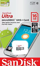 Карта памяти SanDisk microSDHC 16GB Ultra Class 10 UHS-I (SDSQUNB-016G-GN3MN) - миниатюра 3