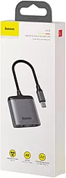 USB Type-C хаб Baseus Enjoyment Series 2xHDMI to USB-C PD 60W 3A Gray (CAHUB-I0G) - миниатюра 5