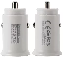 Автомобильное зарядное устройство Remax RCC-219 2.4a 2xUSB-A ports car charger White - фото Автомобильное зарядное устройство Remax RCC-219 2.4a 2xUSB-A ports car charger White