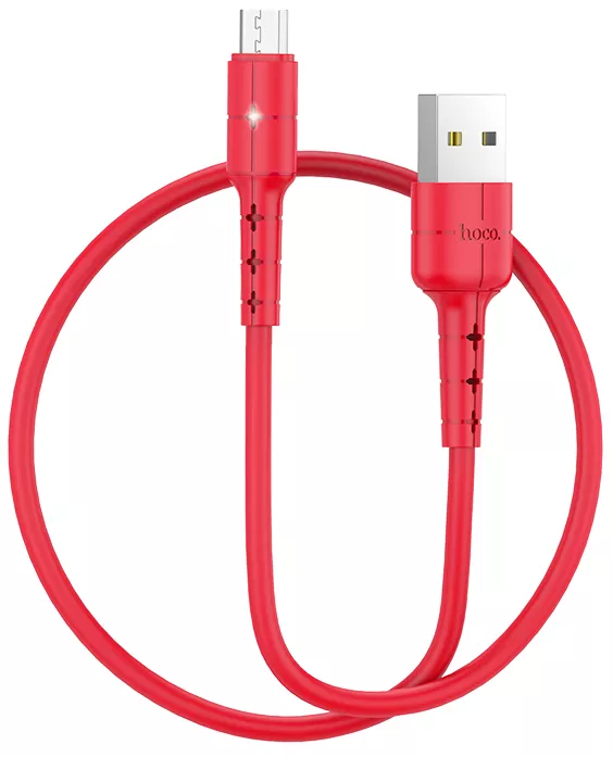 Кабель Hoco X30 Star USB-A - micro USB 10w 1.2м cable Red - фото 3