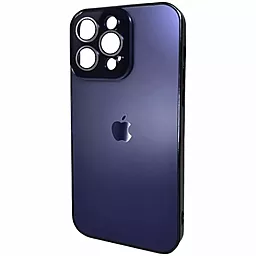 Чохол AG Glass Sapphire Frame MagSafe Logo for Apple iPhone 13 Pro Max Deep Purple