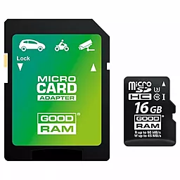 Карта пам'яті GooDRam microSDHC 16GB Class 10 USH-I U3 + SD-адаптер (M3AA-0160R11-DD) - фото Карта пам'яті GooDRam microSDHC 16GB Class 10 USH-I U3 + SD-адаптер (M3AA-0160R11-DD)