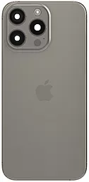 Задняя крышка корпуса Apple iPhone 15 Pro Max с корпусной рамкой и беспроводной зарядкой, Original Natural Titanium
