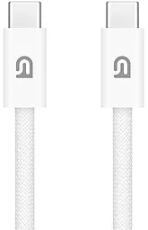 Кабель USB PD ArmorStandart AMQKJ3ZM 60W 3A USB Type-C - Type-C Cable White (ARM72698)