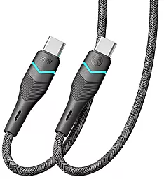 Кабель Ridea USB Type-C - Type-C 60w 3a 1.2м PD cable Black - фото Кабель Ridea USB Type-C - Type-C 60w 3a 1.2м PD cable Black