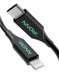 Кабель USB PD iRONN 20W 1.8M USB Type-C - Lightning Cable Black (X002VZGDDB)