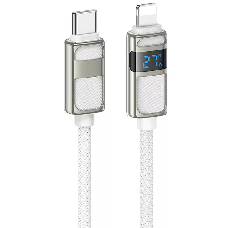 Кабель Hoco U137 USB Type-C - Lightning 27w 3a 1.2м PD сableWhite - фото 1