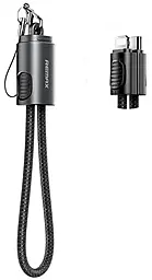 Кабель Remax C5 Zinc Alloy USB Type-C - Lightning 30w 3a 0.2m PD cable Black - фото Кабель Remax C5 Zinc Alloy USB Type-C - Lightning 30w 3a 0.2m PD cable Black