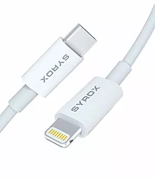 Кабель Syrox USB Type-C - Lightning 18w 3a 1м PD сable White - фото Кабель Syrox USB Type-C - Lightning 18w 3a 1м PD сable White