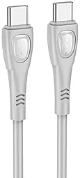Кабель Borofone BX98 Superior USB Type-C - Type-C 60w 3a 1м PD cable Gray - фото Кабель Borofone BX98 Superior USB Type-C - Type-C 60w 3a 1м PD cable Gray