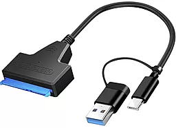 Кабель (шлейф) Dynamode USB3.0 - SATA II/II 0.25м чёрный (DM-AD-SATA-U3)
