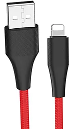 Кабель Hoco X32 Excellent For USB-A - Lightning 12w 2.4a 1м cable Red - фото Кабель Hoco X32 Excellent For USB-A - Lightning 12w 2.4a 1м cable Red
