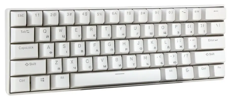 Клавиатура TWolf T60 Blue Switch White - фото 2