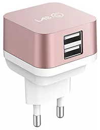 Мережевий зарядний пристрій Lab.C X2 2 Port USB Wall Charger Rose Gold (2.4A) (LABC-593-RG_KR)
