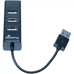 Концентратор (USB хаб) MediaRange USB 2.0 hub 1:4, bus-powered, black (MRCS502)