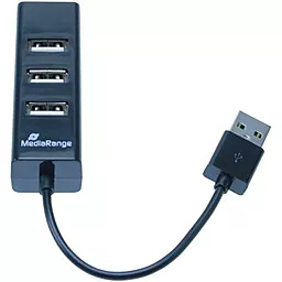 Концентратор (USB хаб) MediaRange USB 2.0 hub 1:4, bus-powered, black (MRCS502) - фото Концентратор (USB хаб) MediaRange USB 2.0 hub 1:4, bus-powered, black (MRCS502)