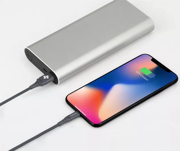 Кабель Promate USB-A - Lightning 12w 2.4a 1.2м cable Grey - фото 3