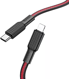 Кабель Hoco X69 Jaeger USB Type-C - Lightning 20w 3a 1м PD сable Black/Red - миниатюра 2 Кабель Hoco X69 Jaeger USB Type-C - Lightning 20w 3a 1м PD сable Black/Red - миниатюра 2