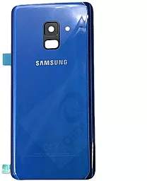 Задняя крышка корпуса Samsung Galaxy A8 Plus 2018 A730F со стеклом камеры Blue