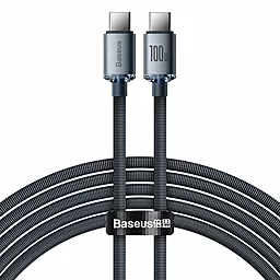 USB PD Кабель Baseus Crystal Shine 20V 5A 2M USB Type-C - Type-C Cable Black (CAJY000701)