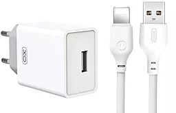 Сетевое зарядное устройство XO L93 2.4a home charger + Lightning cable white - фото Сетевое зарядное устройство XO L93 2.4a home charger + Lightning cable white