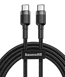 USB PD Кабель Baseus Cafule 60W 3A USB Type-C - Type-C Cable Black/Grey (CATKLF-GG1)