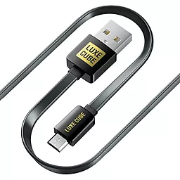 USB Кабель Luxe Cube Flat micro USB Cable Black (2231252966013)