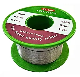 Припой проволочный Yaxun (Sn63Pb37) YX Solder B 0.3 мм 45 г на катушке - фото Припой проволочный Yaxun (Sn63Pb37) YX Solder B 0.3 мм 45 г на катушке