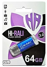 Флешка Hi-Rali Rocket series 64GB USB 3.0 (HI-64GB3VCBL) Blue - фото Флешка Hi-Rali Rocket series 64GB USB 3.0 (HI-64GB3VCBL) Blue