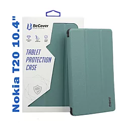 Чехол для планшета BeCover Smart Case для Nokia T20 10.4" Dark Green (708043) - миниатюра 2