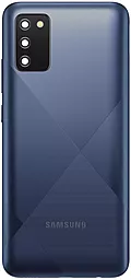 Задняя крышка корпуса Samsung Galaxy M02s M025 со стеклом камеры Blue