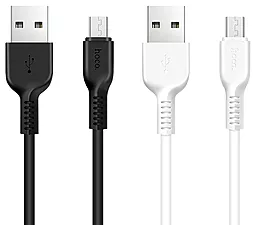 USB Кабель Hoco X13 Easy Charge 3M micro USB Cable White - мініатюра 2