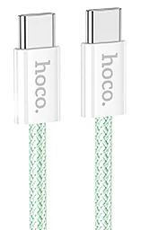 Кабель Hoco X104 Source USB Type-C - Type-C 60w 3a 1м PD cable Green - фото Кабель Hoco X104 Source USB Type-C - Type-C 60w 3a 1м PD cable Green