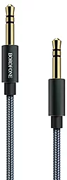 Аудио кабель Borofone BL3 AUX mini Jack 3.5mm M/M Cable 1 м gray - фото Аудио кабель Borofone BL3 AUX mini Jack 3.5mm M/M Cable 1 м gray