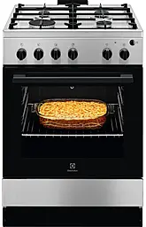 Плита Electrolux газова, 59л, 60x60см, чавун, нерж - фото Плита Electrolux газова, 59л, 60x60см, чавун, нерж