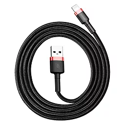 Кабель USB Baseus Cafule Lightning Cable Black/Red (CALKLF-B19) - миниатюра 2