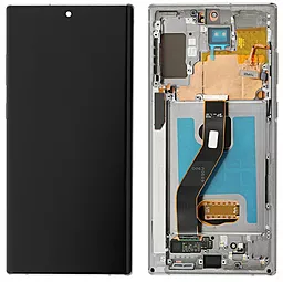 Дисплей Samsung Galaxy Note 10 Plus N975 з тачскріном і рамкою, оригінал, Silver