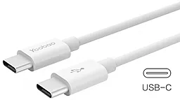 Кабель USB Yoobao YB-CC2 USB Type-C - Type-C Cable White - миниатюра 2