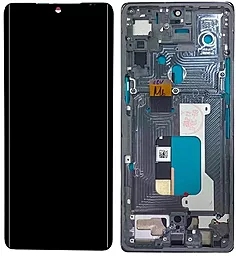 Дисплей LG Velvet, Velvet 5G (версия USA, G900, G910) с тачскрином и рамкой, оригинал, Black