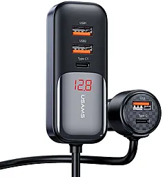 Автомобильное зарядное устройство Usams C40 165w PD/QC 3xUSB-A/2xUSB-C ports car charger black (US-CC213) - фото Автомобильное зарядное устройство Usams C40 165w PD/QC 3xUSB-A/2xUSB-C ports car charger black (US-CC213)