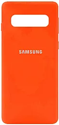 Чехол Epik Silicone Cover Full Protective (AA) Samsung G975 Galaxy S10 Plus Neon Orange