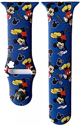 Ремешок Silicone Disney для Apple Watch 42mm/44mm/45mm/49mm Mickey Mouse Blue
