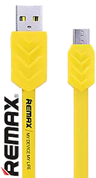 Кабель Remax Fishbone USB-A - micro USB 12w 2.4a 1м cable Yellow