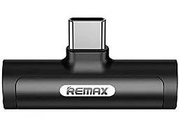 Аудіо-перехідник Remax M-F USB Type-C -> Type-C + 3.5mm Black - мініатюра 3