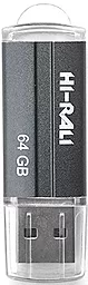Флешка Hi-Rali 64GB USB 2.0 Corsair Series (HI-64GBCORNF) Gray